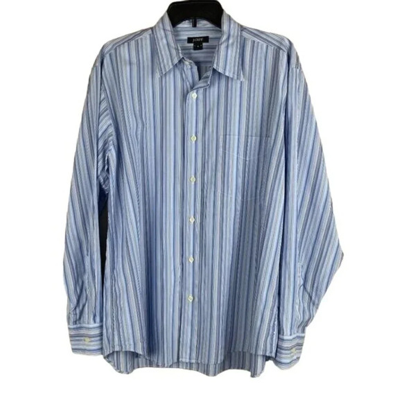 J.Crew Men's Stripe Long Sleeve Button-Up Shirt Size M - Picture 1 of 7